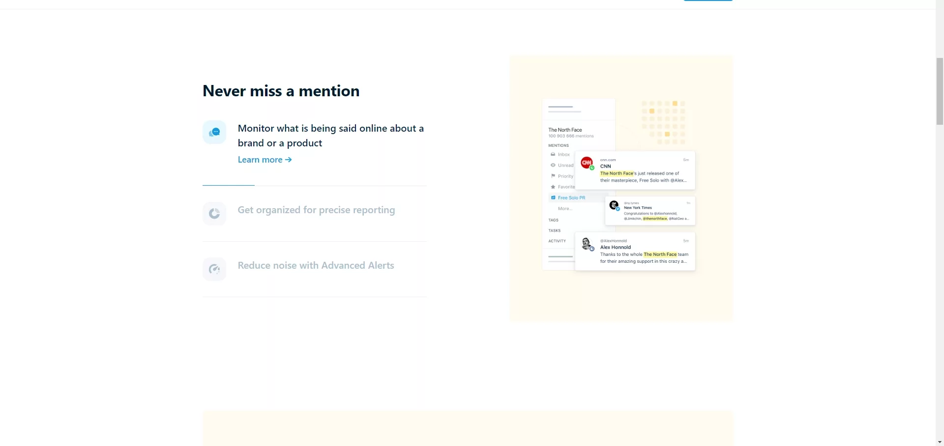 Mention.com's reporting features that show where you are getting mentioned on the internet and media