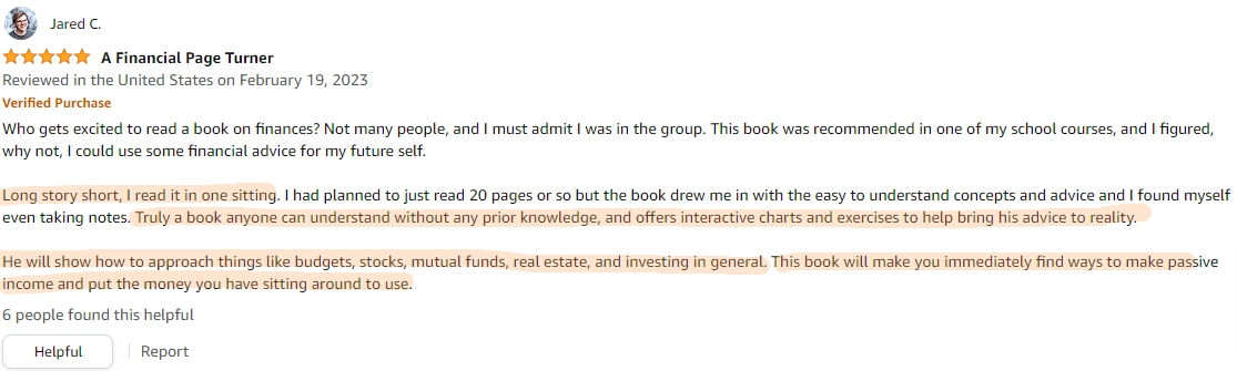 A amazon reviewer that read The Automatic Millionaire mentioning that anyone without prior knowledge to finance can understand the book