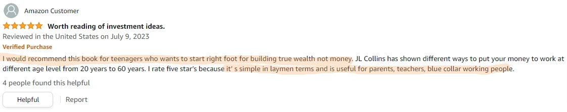 A happy reader of The Simple Path to Wealth talking about why this book is worth your time